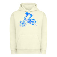 Pigment Pistachio downhill mountain bike t  shirt downhill mountain bike jump blue water Urban Hoodie - linhVisuals