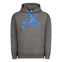 Pigment Tornado downhill mountain bike t  shirt downhill mountain bike jump blue water Urban Hoodie - linhVisuals