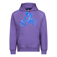 Tulip downhill mountain bike t  shirt downhill mountain bike jump blue water Urban Hoodie - linhVisuals