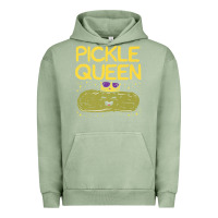 Pigment Oil Green are you the pickle queen womens funny pickle gifts premium t shirt Urban Hoodie - linhVisuals