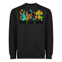 Black peace love cross Heavyweight Sweatshirt - AdoDesignShop