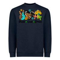 Navy peace love cross Heavyweight Sweatshirt - AdoDesignShop