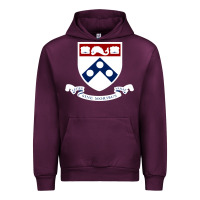Mauve Wine upenn shield with banner Urban Hoodie - linhVisuals