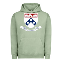 Pigment Oil Green upenn shield with banner Urban Hoodie - linhVisuals