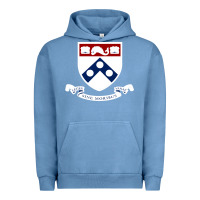 Pigment Pebble Blue upenn shield with banner Urban Hoodie - linhVisuals