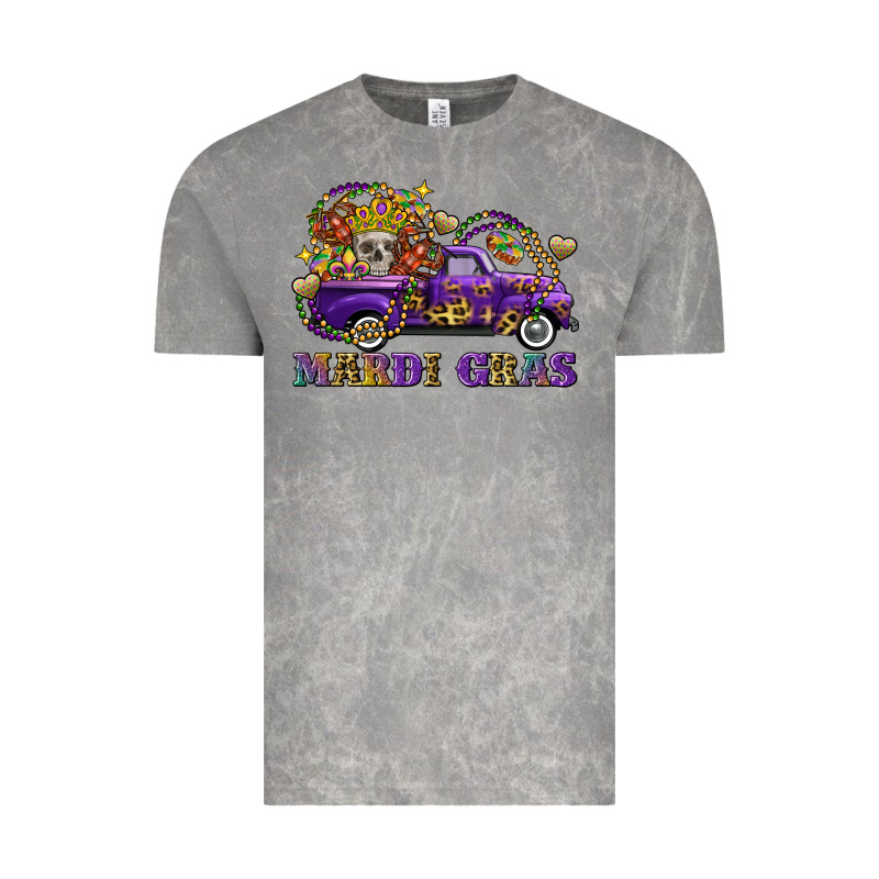 Mardi Gras Skull Truck Vintage Tee by FaDigitalArtStudio | Teevron