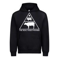 Black the real food pyramid carnivore Urban Hoodie - linhVisuals