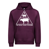 Mauve Wine the real food pyramid carnivore Urban Hoodie - linhVisuals