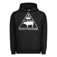 Pigment Black the real food pyramid carnivore Urban Hoodie - linhVisuals