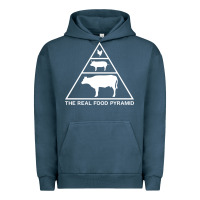 Pigment Midnight Navy the real food pyramid carnivore Urban Hoodie - linhVisuals