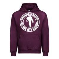 Mauve Wine Wounded Warrior No One Left Behind War Veteran Urban Hoodie - linhVisuals
