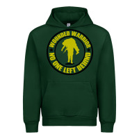 Forest Green Wounded Warrior No One Left Behind War Veteran Urban Hoodie - linhVisuals