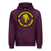 Mauve Wine Wounded Warrior No One Left Behind War Veteran Urban Hoodie - linhVisuals