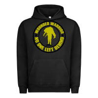 Pigment Black Wounded Warrior No One Left Behind War Veteran Urban Hoodie - linhVisuals