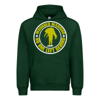 Forest Green Wounded Warrior No One Left Behind War Veteran Urban Hoodie - linhVisuals