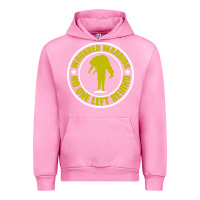 Fuchsia Pink Wounded Warrior No One Left Behind War Veteran Urban Hoodie - linhVisuals