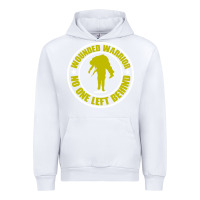 White Wounded Warrior No One Left Behind War Veteran Urban Hoodie - linhVisuals
