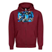 Burgundy westerb cowhide winter background Zipper Hoodie - AdoDesignShop