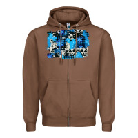 Chestnut westerb cowhide winter background Zipper Hoodie - AdoDesignShop