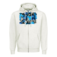 Oatmeal Heather westerb cowhide winter background Zipper Hoodie - AdoDesignShop