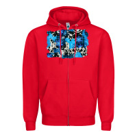 Red westerb cowhide winter background Zipper Hoodie - AdoDesignShop