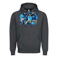 Smoke westerb cowhide winter background Zipper Hoodie - AdoDesignShop
