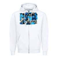White westerb cowhide winter background Zipper Hoodie - AdoDesignShop