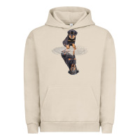Pigment French Oak rottweiler reflection t shirt funny father's day dog gifts Urban Hoodie - linhVisuals