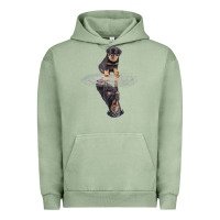Pigment Oil Green rottweiler reflection t shirt funny father's day dog gifts Urban Hoodie - linhVisuals