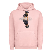 Pigment Salmon rottweiler reflection t shirt funny father's day dog gifts Urban Hoodie - linhVisuals
