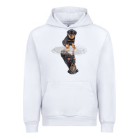 White rottweiler reflection t shirt funny father's day dog gifts Urban Hoodie - linhVisuals