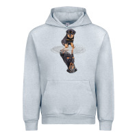 Heather Grey rottweiler reflection t shirt funny father's day dog gifts Urban Hoodie - linhVisuals