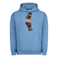 Pigment Pebble Blue rottweiler reflection t shirt funny father's day dog gifts Urban Hoodie - linhVisuals