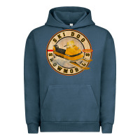 Pigment Midnight Navy ski doo vintage snowmobiles Urban Hoodie - linhVisuals