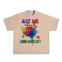 Burro Ask me about neurodiversity Urban Heavy Tee - FaDigitalArtStudio