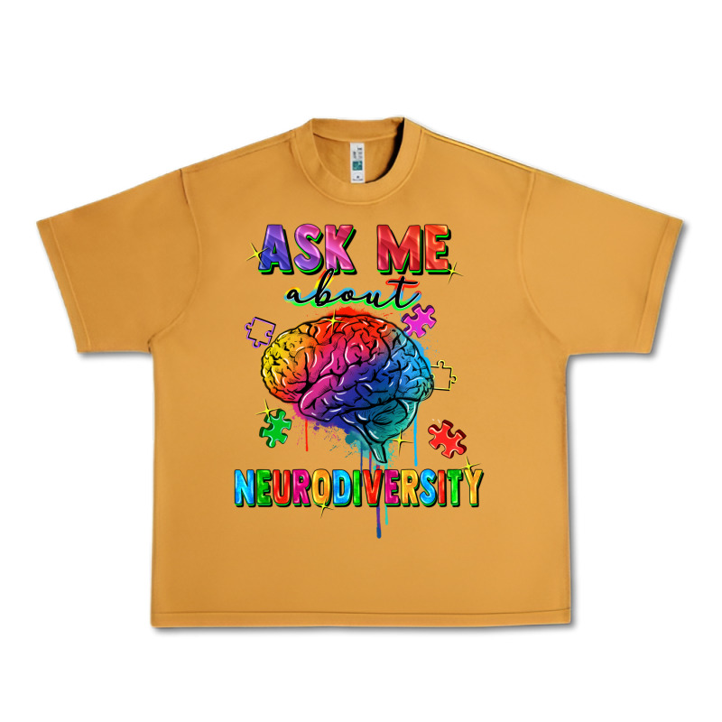 Ask Me About Neurodiversity Urban Heavy Tee by FaDigitalArtStudio | Teevron