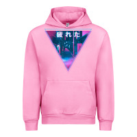 Fuchsia Pink tired japanese otaku   abandoned city street art t shirt Urban Hoodie - linhVisuals