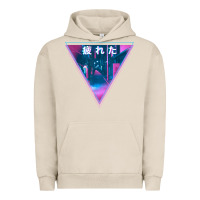 Pigment French Oak tired japanese otaku   abandoned city street art t shirt Urban Hoodie - linhVisuals