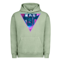 Pigment Oil Green tired japanese otaku   abandoned city street art t shirt Urban Hoodie - linhVisuals