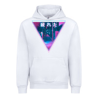 White tired japanese otaku   abandoned city street art t shirt Urban Hoodie - linhVisuals