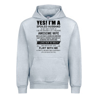 Heather Grey yes i'm a spoiled husband ..awesome wife t shirt Urban Hoodie - linhVisuals