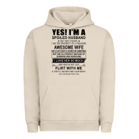 Pigment French Oak yes i'm a spoiled husband ..awesome wife t shirt Urban Hoodie - linhVisuals