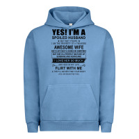 Pigment Pebble Blue yes i'm a spoiled husband ..awesome wife t shirt Urban Hoodie - linhVisuals