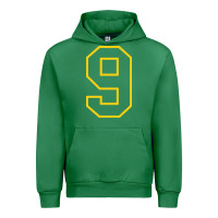 Emerald number #9 sports jersey uniform Urban Hoodie - linhVisuals