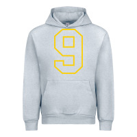 Heather Grey number #9 sports jersey uniform Urban Hoodie - linhVisuals