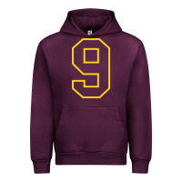 Mauve Wine number #9 sports jersey uniform Urban Hoodie - linhVisuals