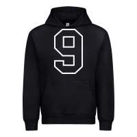 Black number #9 sports jersey uniform Urban Hoodie - linhVisuals