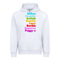 White althea cassidy name woman mans Urban Hoodie - linhVisuals