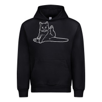 Black cat butt white Urban Hoodie - linhVisuals