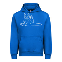 Cobalt cat butt white Urban Hoodie - linhVisuals